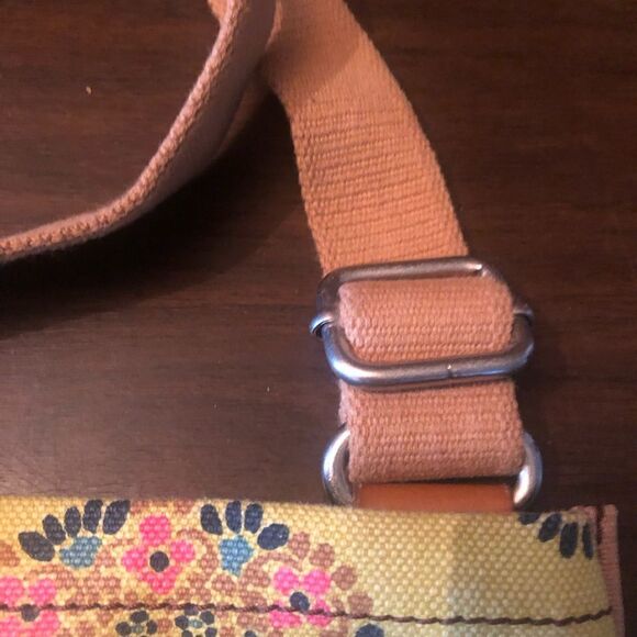 Fossil Yellow and Brown Crossbody Bag with Floral Print - Picture 9 of 9